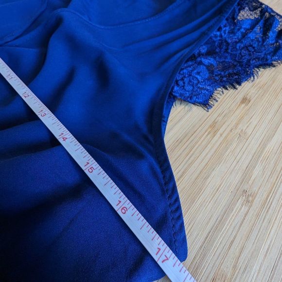 Skort Nautical Blue with lace shoulders and bottom Cross over Skort Size Large - Picture 7 of 10